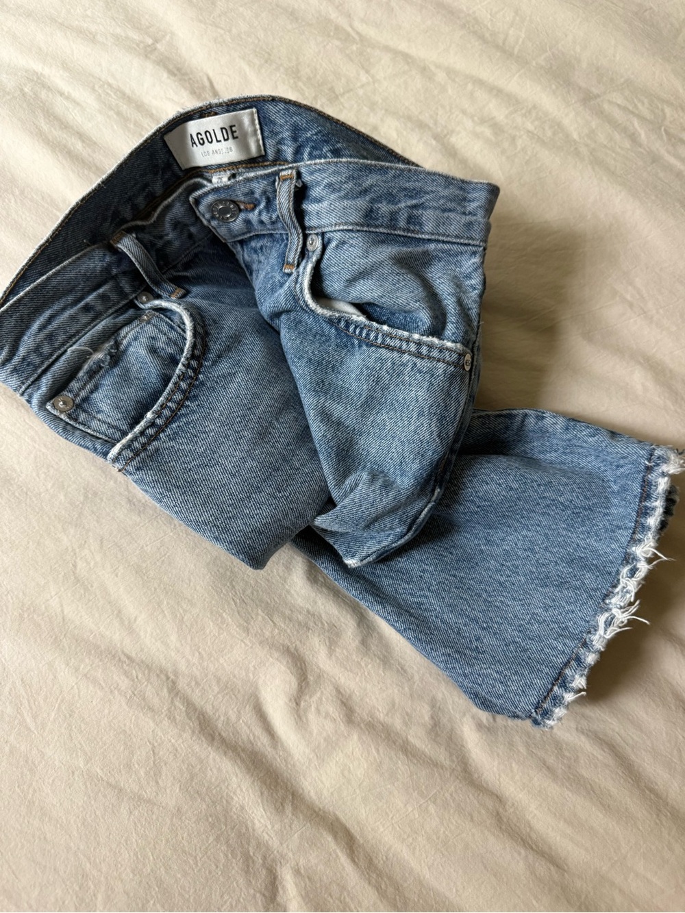 Agolde woman’s Relaxed Light Blue Jeans